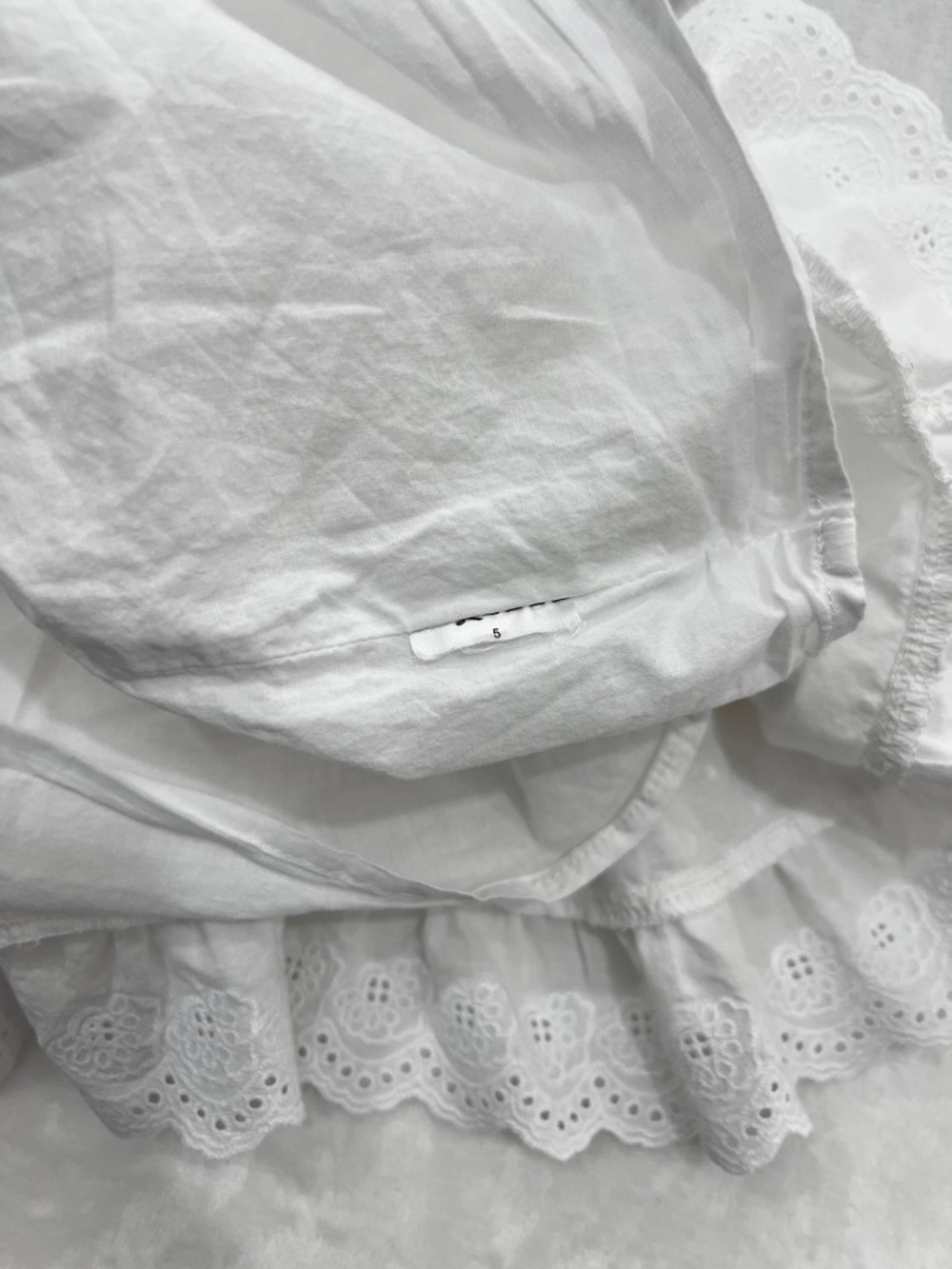 Janie and Jack Pintuck Eyelet Dress Summer Ruffle Detail Size 5 Special Occasion - Picture 12 of 14